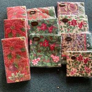 10 packages of Caspari holiday napkins